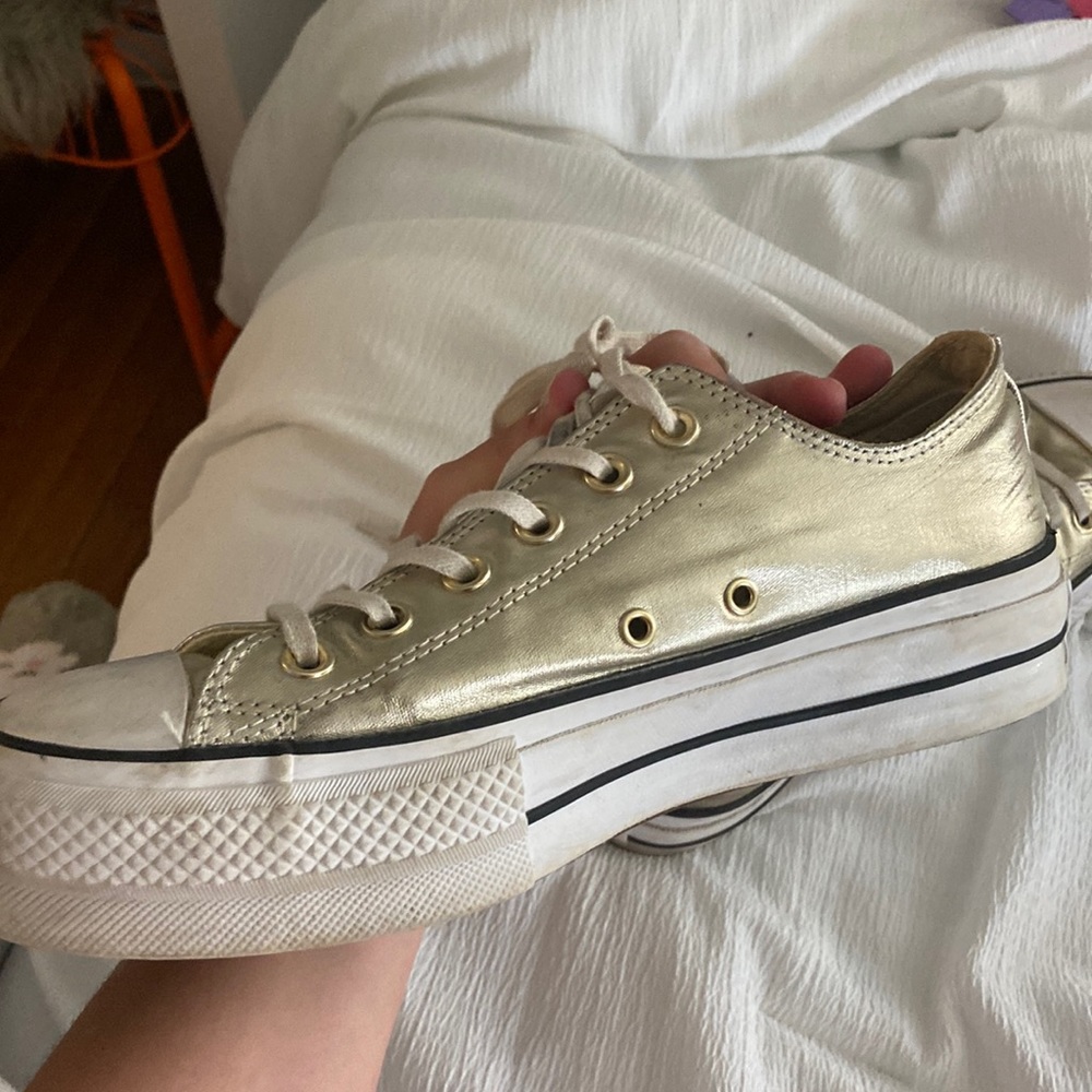 Gold Platform Converse